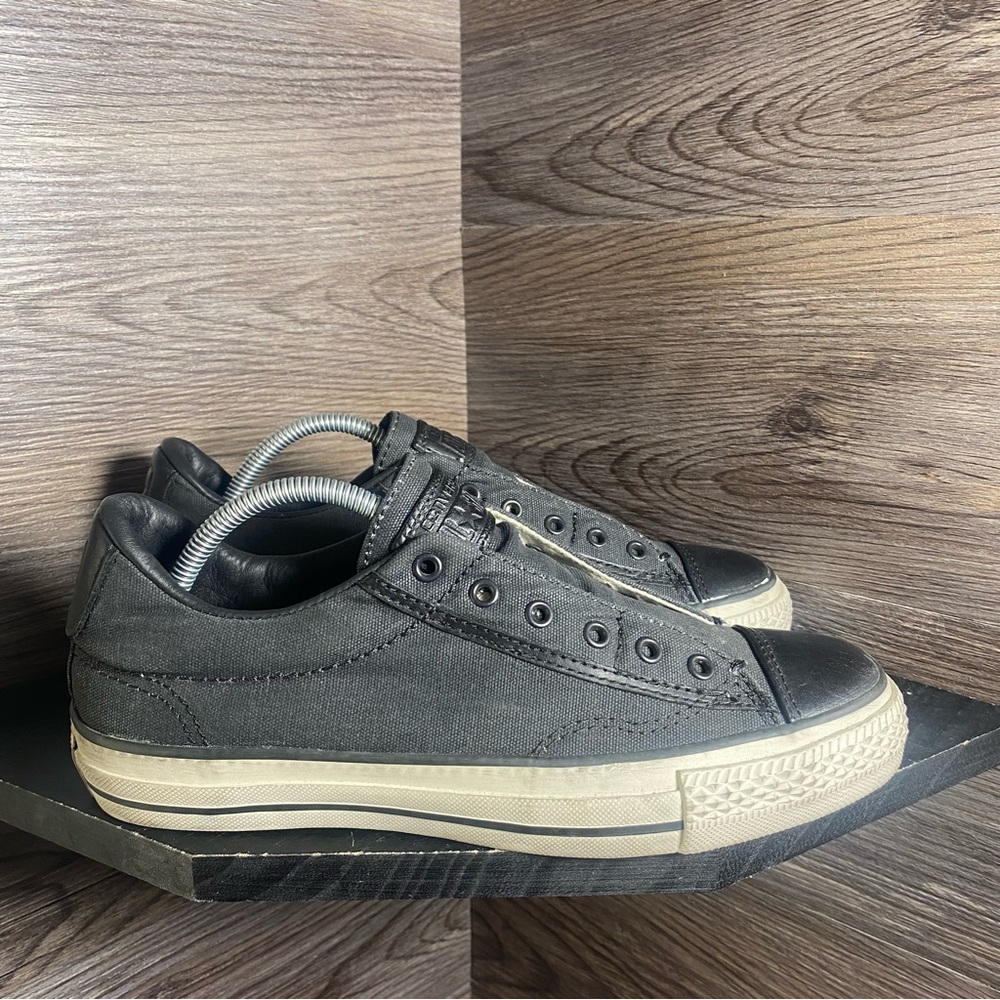Converse ctas John varvatos black slip on sneakers